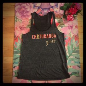 Chaturanga y’all racer back yoga tank